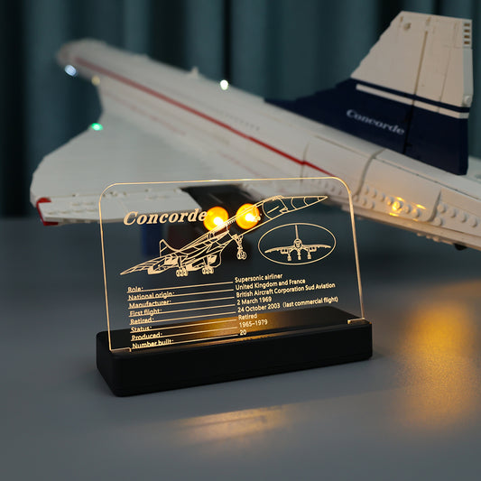 LED Acrylic Nameplate for Concorde #10318
