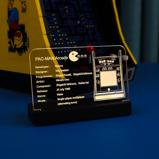 LED Acrylic Nameplate for ICONS PAC-MAN Arcade #10323