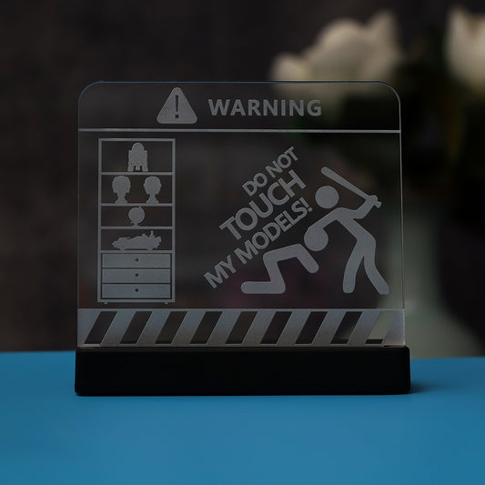LED Light Acrylic Nameplate for LEGO Universal Warning Sign