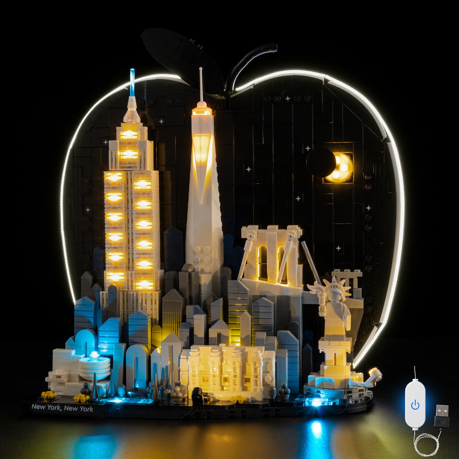 New York New York 21066 - lit with full glow, hero view