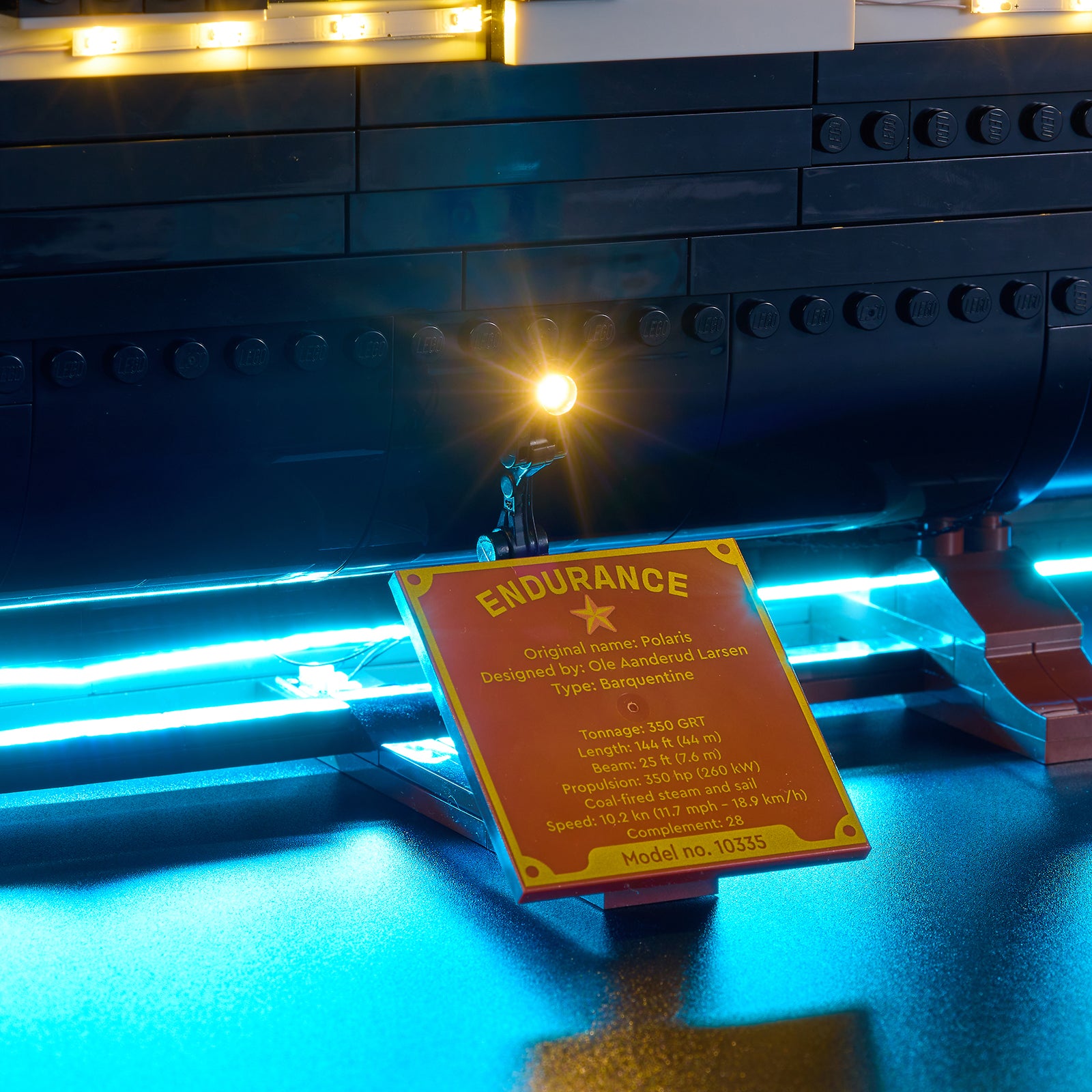 LED detail close-up - Kyglaring Light Kit for LEGO The Endurance 10335