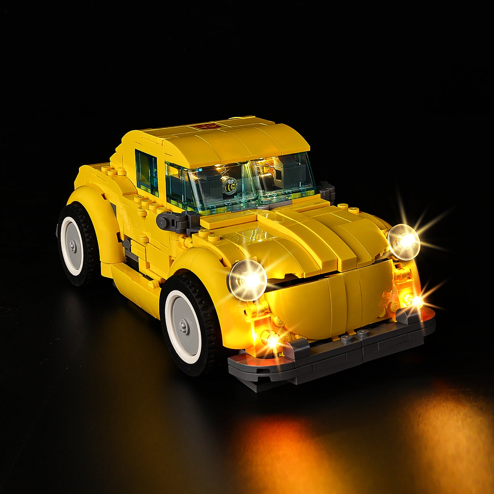 LED detail close-up - Kyglaring Light Kit for LEGO Bumblebee 10338