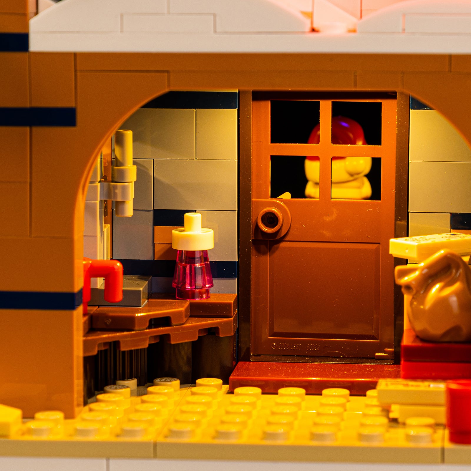 Close-up LED installation on LEGO Santa's Workshop 10339