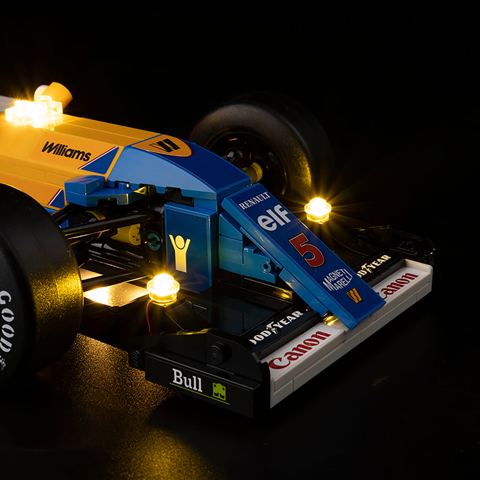 Kyglaring Light Kit for LEGO Williams Racing FW14B Nigel Mansell 10353 - Detail View (LED close-up)