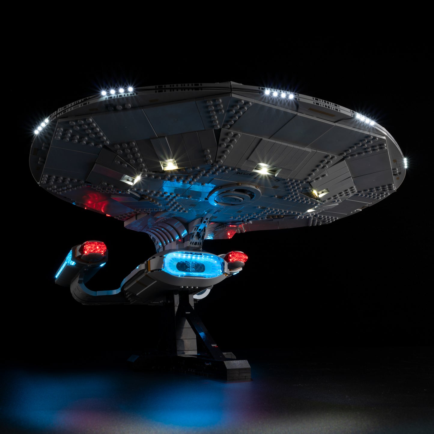 Low angle view of LEGO® Icons Star Trek: U.S.S. Enterprise NCC-1701-D™