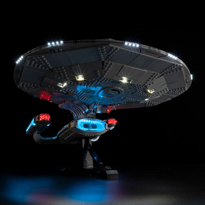 Low angle view of LEGO® Icons Star Trek: U.S.S. Enterprise NCC-1701-D™