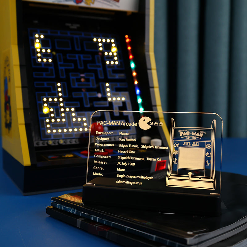 LED Acrylic Nameplate for ICONS PAC-MAN Arcade