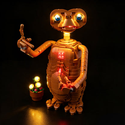 Top view of the E.T. the Extra-Terrestrial with lights set