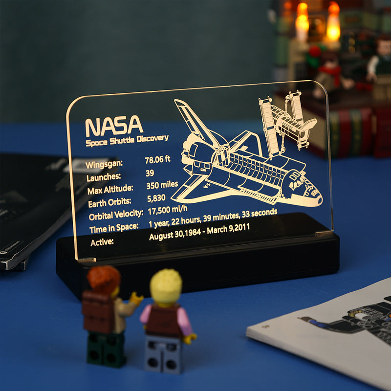 LED Acrylic Nameplate Nameplate for NASA Space Shuttle Discovery