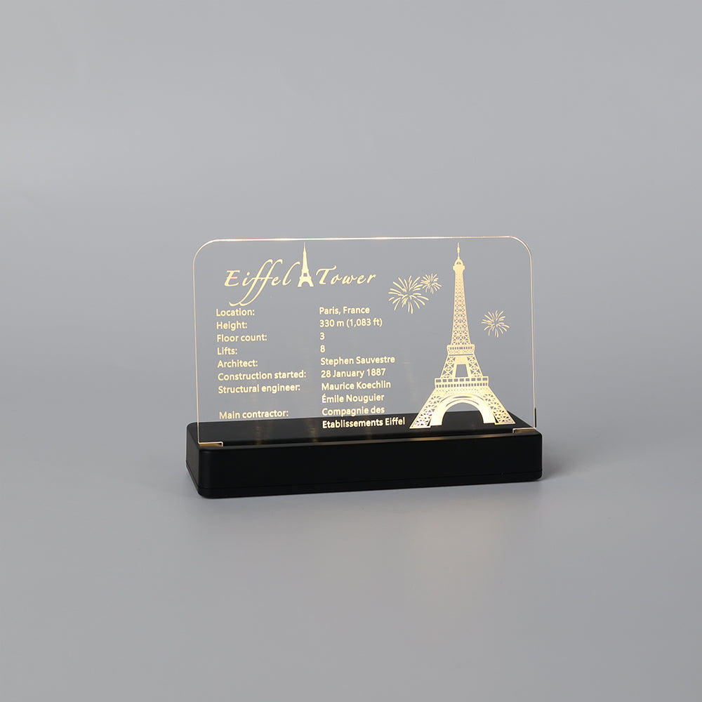 LED Acrylic Nameplate for Eiffel tower #10307
