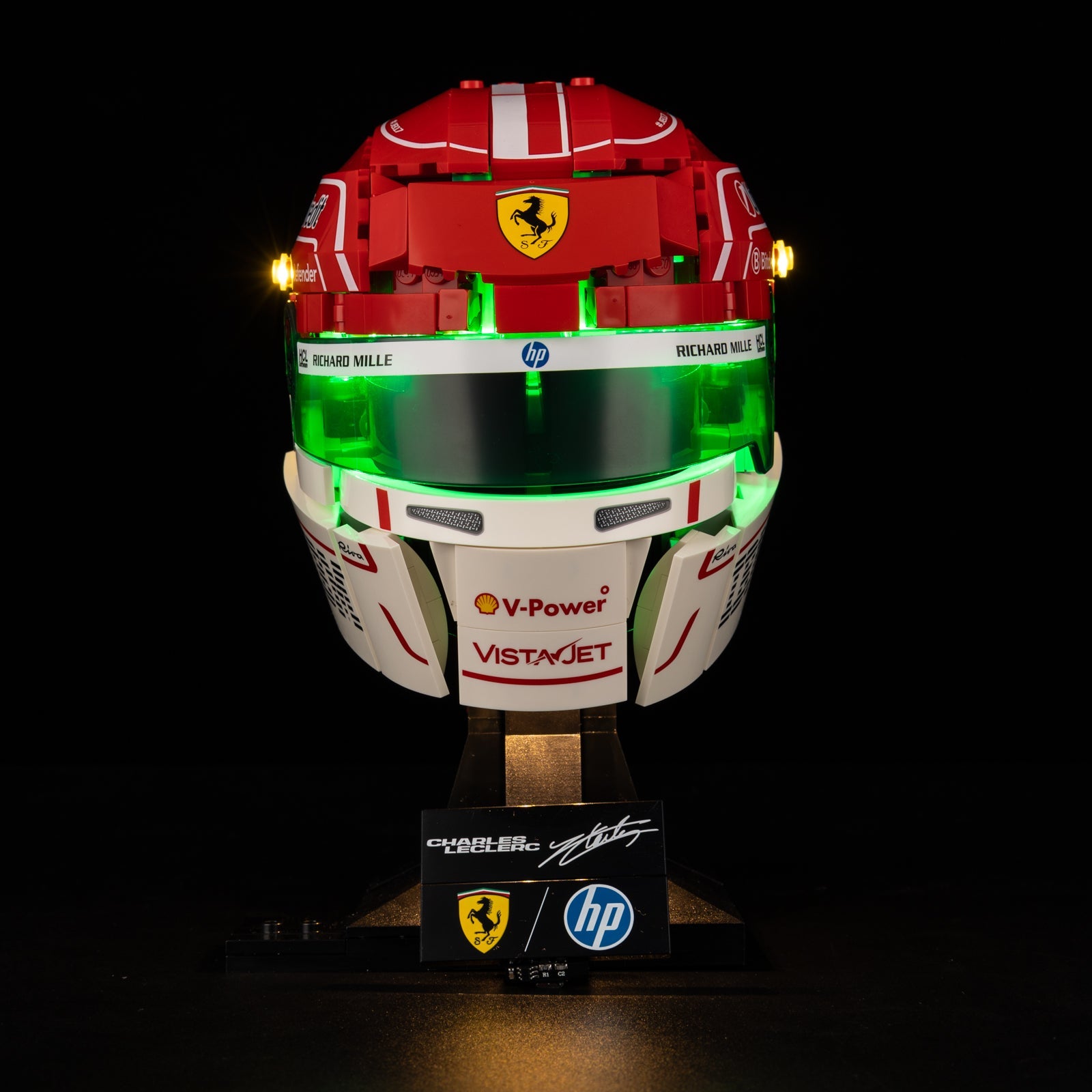 Light Kit For LEGO Charles Leclerc Helmet 43014 - 3-on