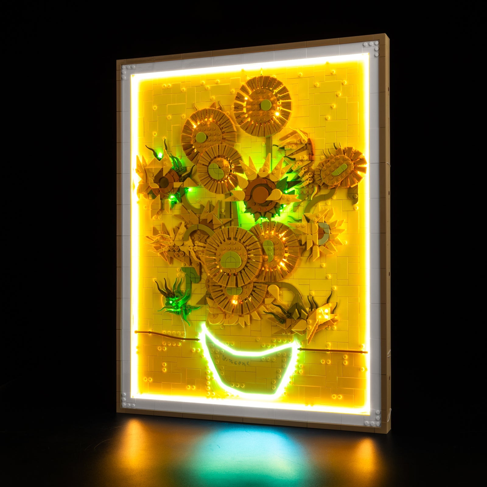 Light Kit For LEGO Vincent van Gogh Sunflowers 31215 - 31215-Vincent-van-Gogh-Sunflowers-1-on (lights on)