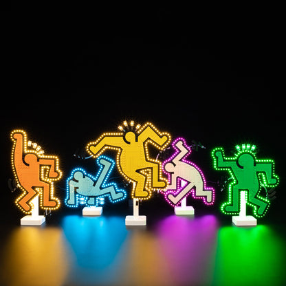 Light Kit For LEGO Keith Haring Dancing Figures 31216 - 31216-Keith-Haring-Dancing-Figures-2-on