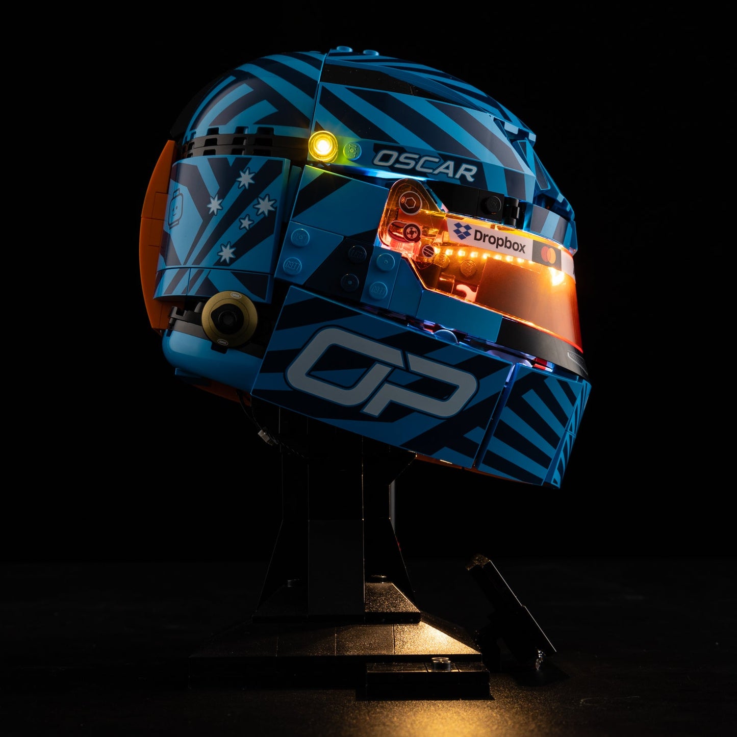 Light Kit For LEGO Oscar Piastri Helmet 43017 - 4-on
