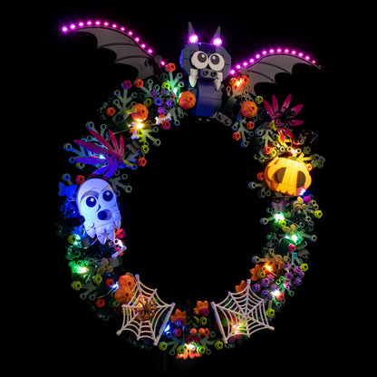 Light Kit For LEGO Halloween Wreath 40825 - 40825-Halloween-Wreath-3-on