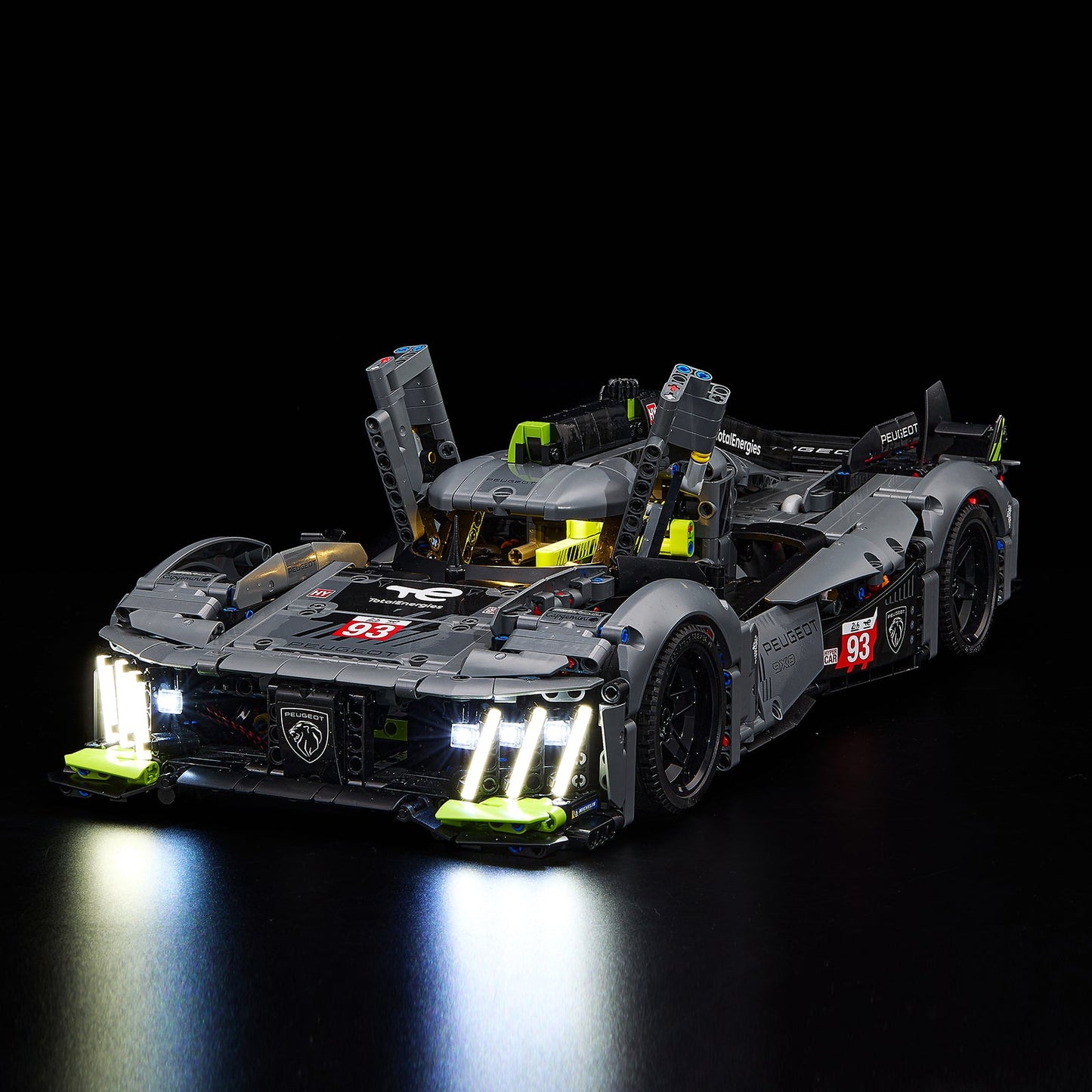 Light Kit For LEGO Peugeot 9X8 24H Le Mans Hybrid Hypercar 42156 - 42156-Peugeot-9X8-24H-Le-Mans-Hybrid-Hypercar-8-on