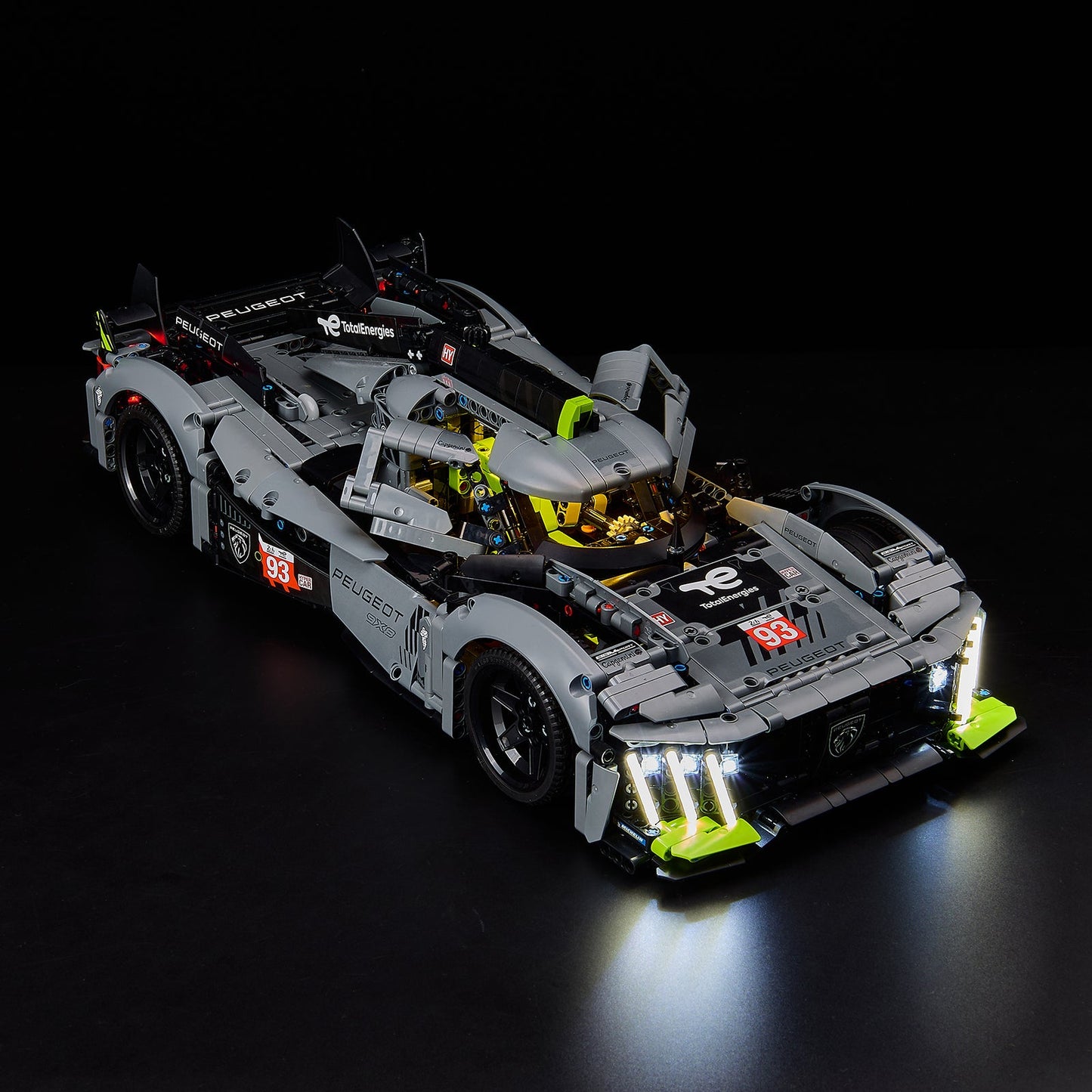 Light Kit For LEGO Peugeot 9X8 24H Le Mans Hybrid Hypercar 42156 - 42156-Peugeot-9X8-24H-Le-Mans-Hybrid-Hypercar-9-on