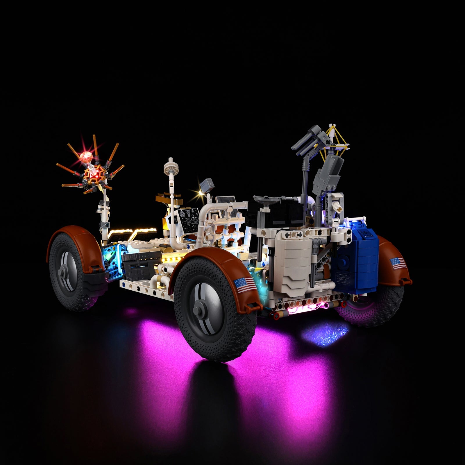 Light Kit For LEGO NASA Apollo Lunar Roving Vehicle - LRV 42182 - 42182-4-on
