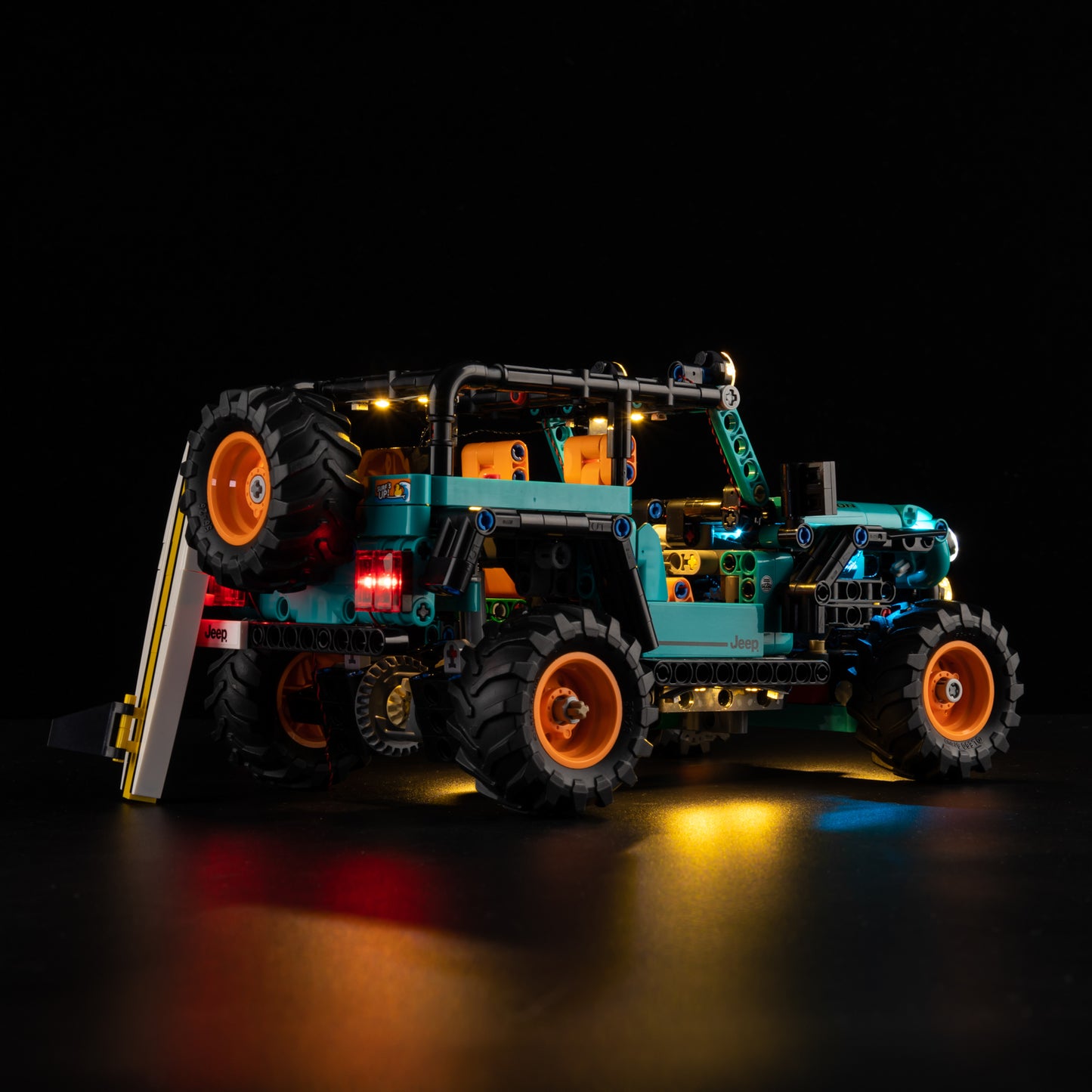 Low angle view of Technic™ Jeep® Wrangler Rubicon SUV