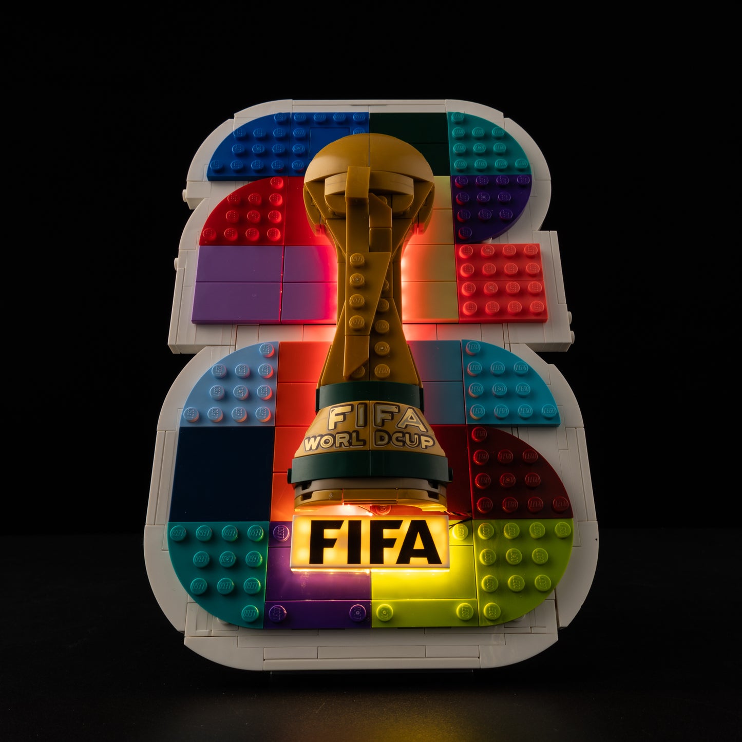 Low angle view of LEGO® Editions FIFA World Cup 2026™ Official Emblem