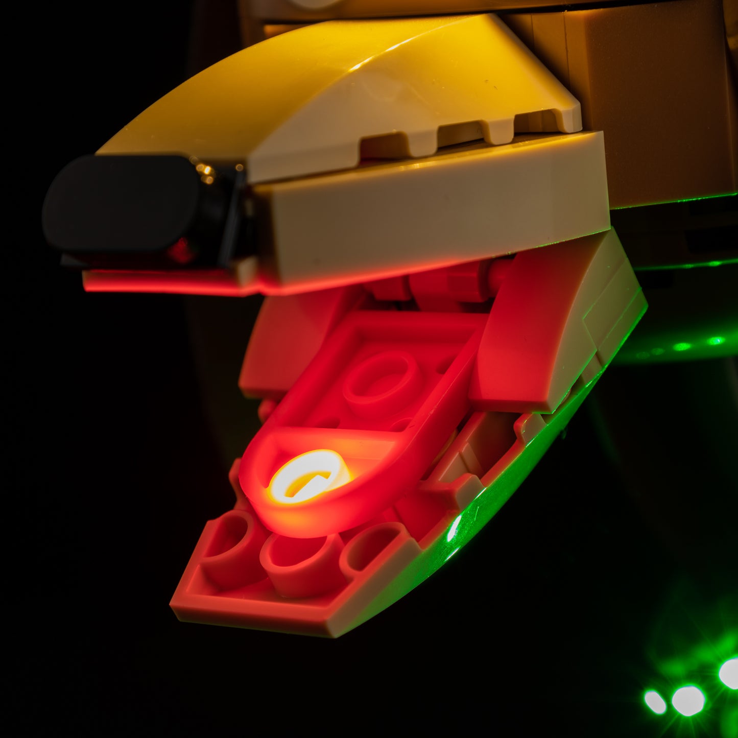 Close-up of LEGO 43301 Toy dog mouth
