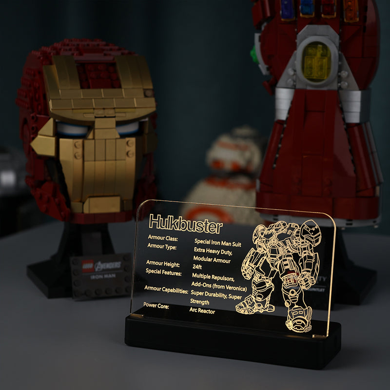 LED Acrylic Nameplate for Hulkbuster