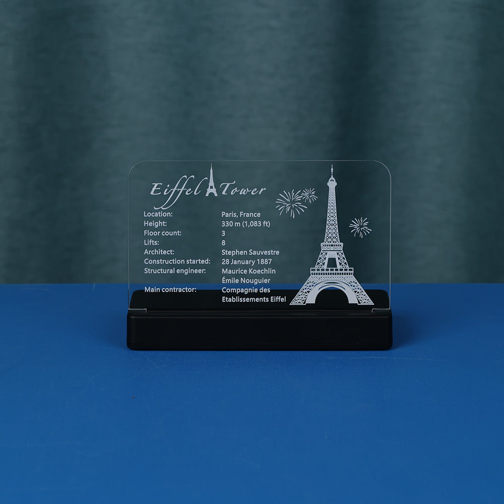 LED Acrylic Nameplate for Eiffel tower #10307