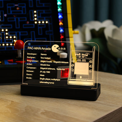 LED Acrylic Nameplate for ICONS PAC-MAN Arcade #10323