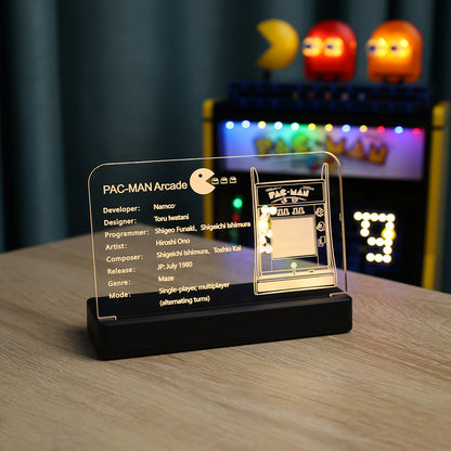 LED Acrylic Nameplate for ICONS PAC-MAN Arcade #10323