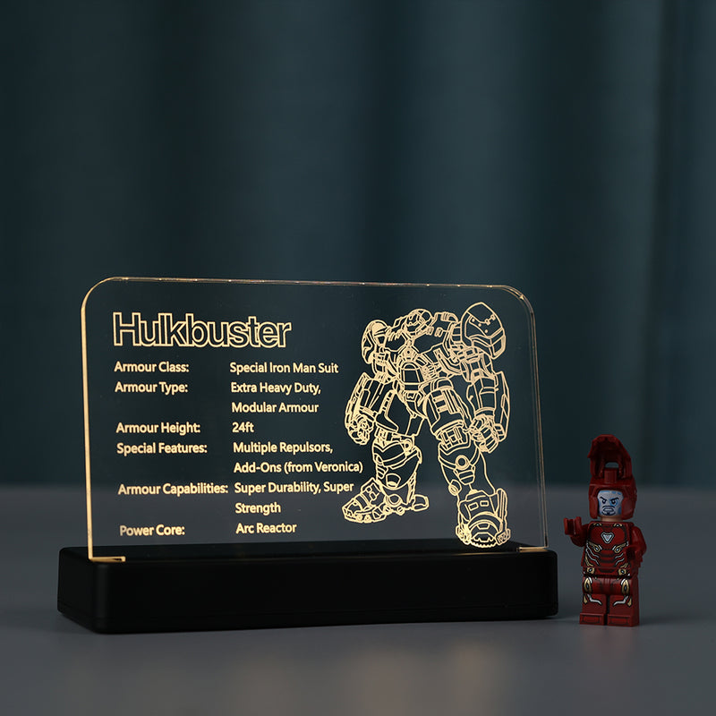 LED Acrylic Nameplate for Hulkbuster