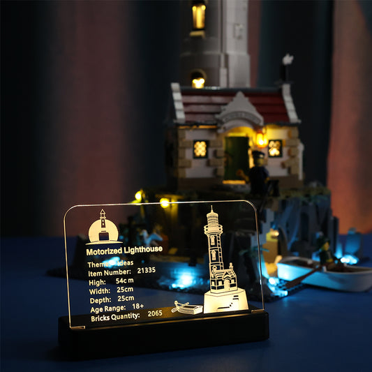 LED Acrylic Nameplate Nameplate for Motorized Lighthouse #21335