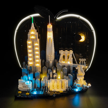 Light Kit For LEGO New York New York 21066 - 6-on