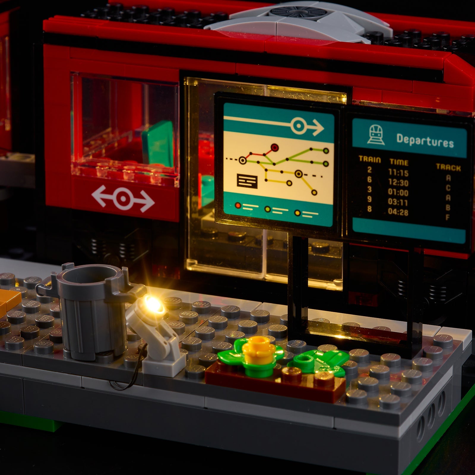Light Kit For LEGO Downtown Streetcar and Station 60423 - 60423-Downtown-Streetcar-and-Station-10-details