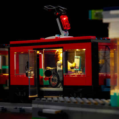 Light Kit For LEGO Downtown Streetcar and Station 60423 - 60423-Downtown-Streetcar-and-Station-13-details
