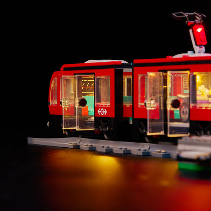 Light Kit For LEGO Downtown Streetcar and Station 60423 - 60423-Downtown-Streetcar-and-Station-16-details