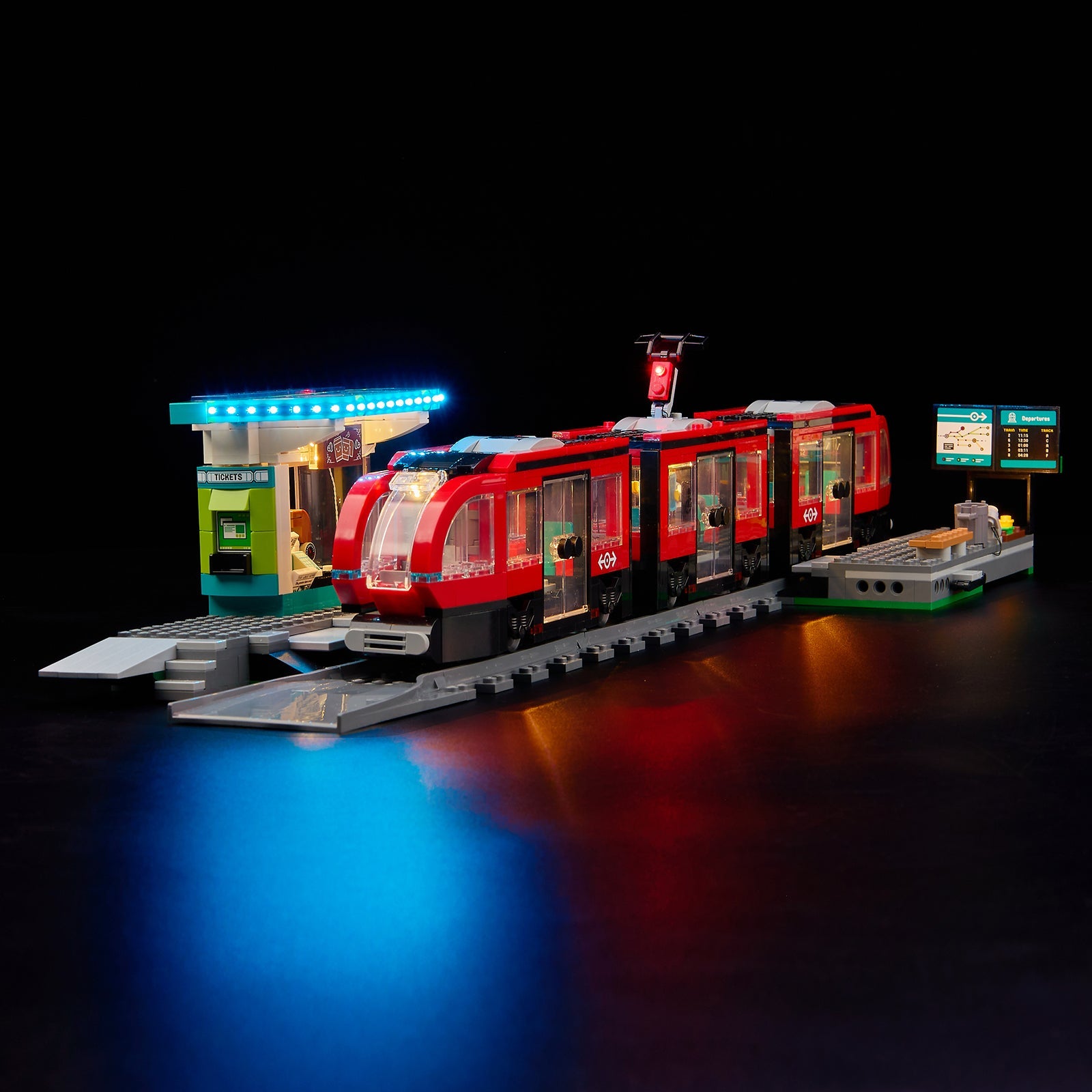 Light Kit For LEGO Downtown Streetcar and Station 60423 - 60423-Downtown-Streetcar-and-Station-3-on
