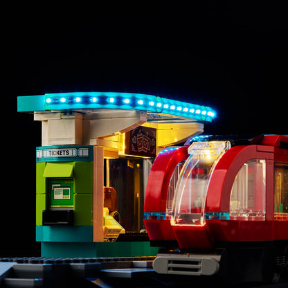 Light Kit For LEGO Downtown Streetcar and Station 60423 - 60423-Downtown-Streetcar-and-Station-6-details