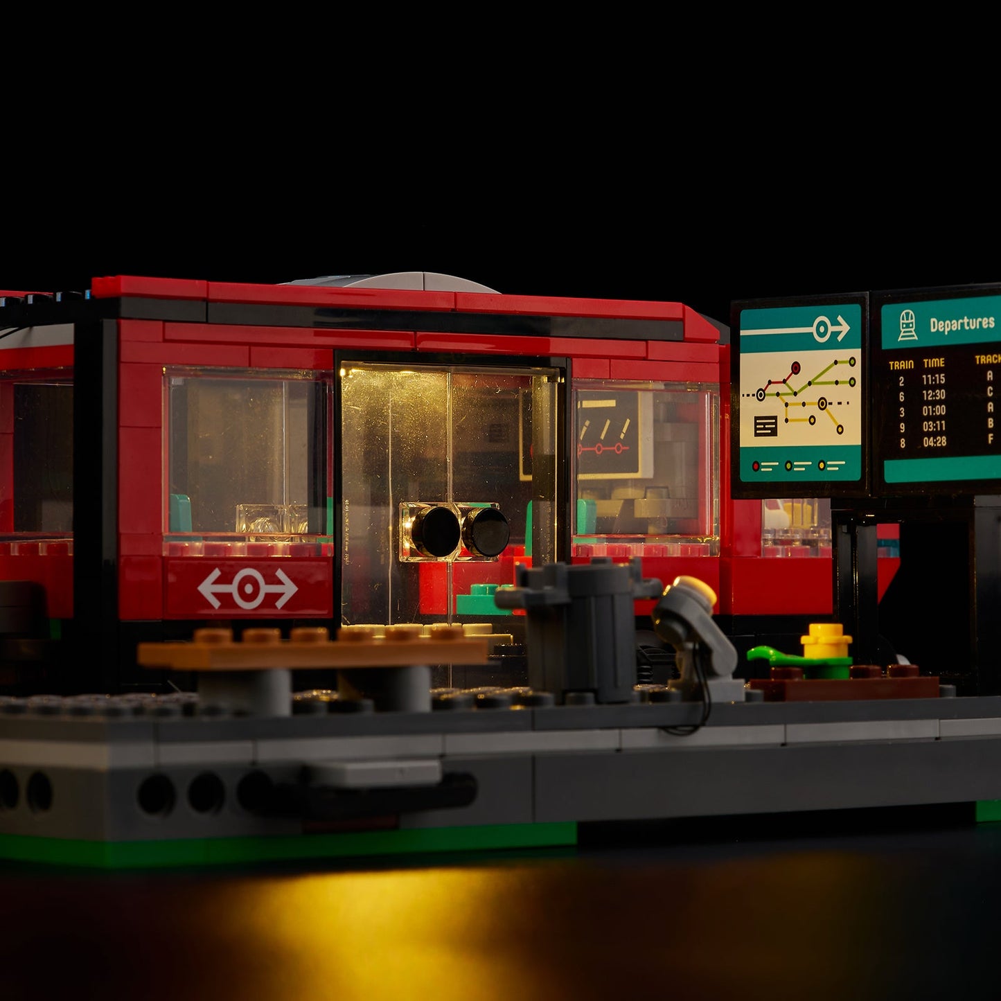 Light Kit For LEGO Downtown Streetcar and Station 60423 - 60423-Downtown-Streetcar-and-Station-8-details