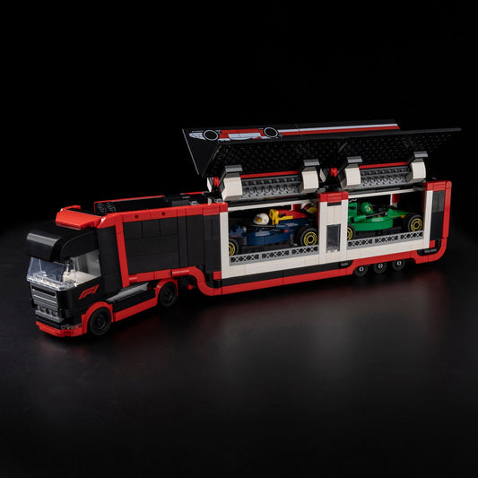 Light Kit For LEGO F1 Truck with RB20 and AMR24 F1 Cars 60445 - 60445-F1-Truck-with-RB20-and-AMR24-F1-Cars-1-off