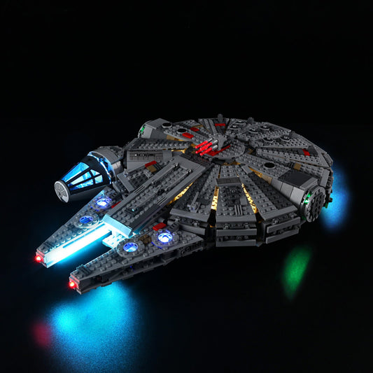 Light Kit For LEGO Millennium Falcon 75105 - 75105-Millennium-Falcon-Millennium-Falcon-1-on (lights on)