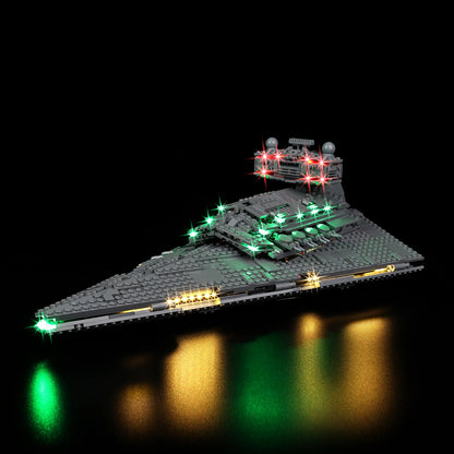 Light Kit For LEGO Imperial Star Destroyer 75394 - 75394-Imperial-Star-Destroyer-1-on (lights on)