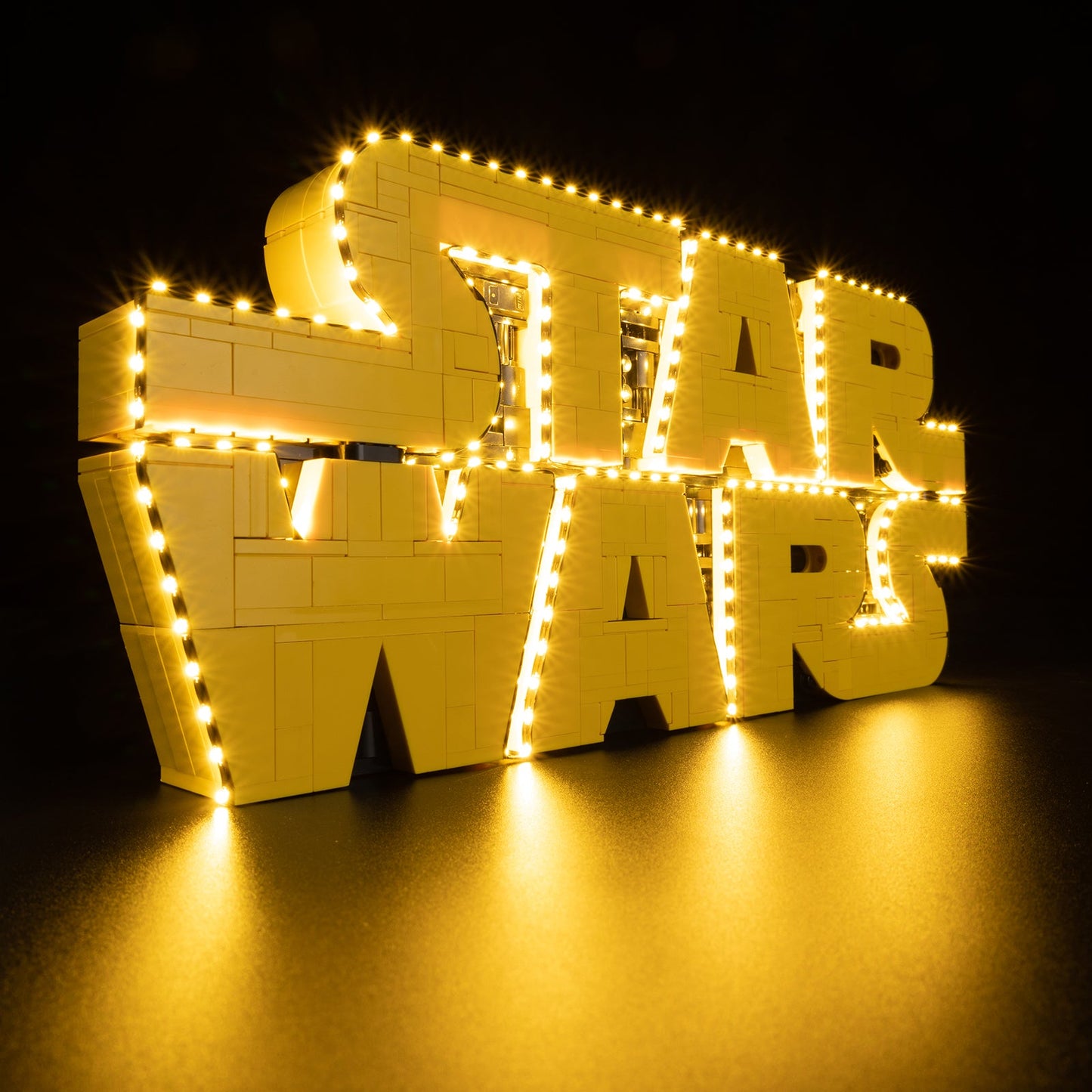 Light Kit For LEGO Brick-Built Star Wars Logo 75407 - 75407-Brick-Built-Star-Wars-Logo-Brick-Built-Star-Wars-Logo-Brick-Built-Star-Wars-Logo-Brick-Built-Star-Wars-Logo-Brick-Built-Star-Wars-Logo-1-on (lights on)