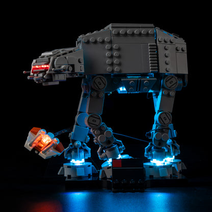 Front view of the assembled AT-AT™ LEGO lighting