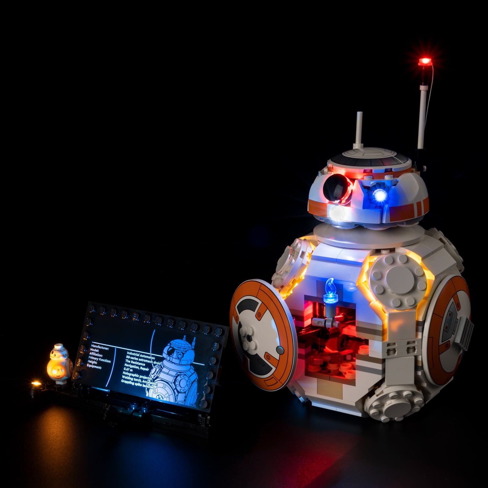Side view of the BB-8™ Astromech LED lampDroid 