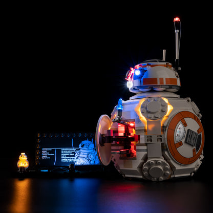 Front view of the assembled BB-8™ Astromech Droid LEGO lighting