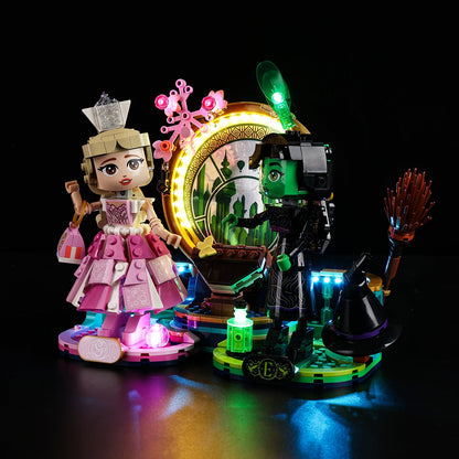 Light Kit For LEGO Elphaba and Glinda Figures 75682 - 75682-Elphaba-Glinda-2-on