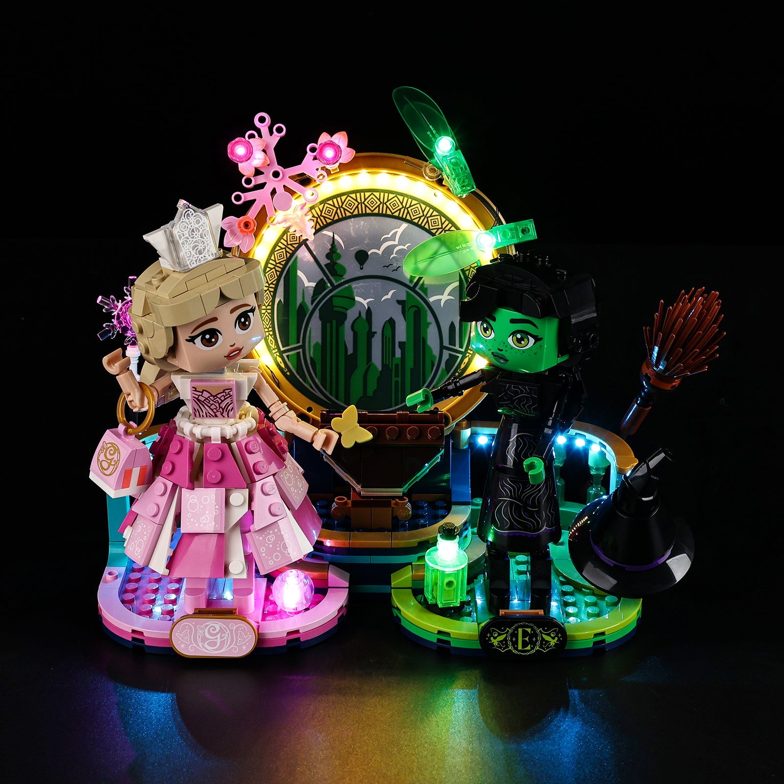 Light Kit For LEGO Elphaba and Glinda Figures 75682 - 75682-Elphaba-Glinda-4-on