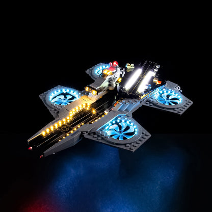 Light Kit For LEGO The Avengers Helicarrier 76295 - 76295-Avengers-Helicarrier-1-on (lights on)