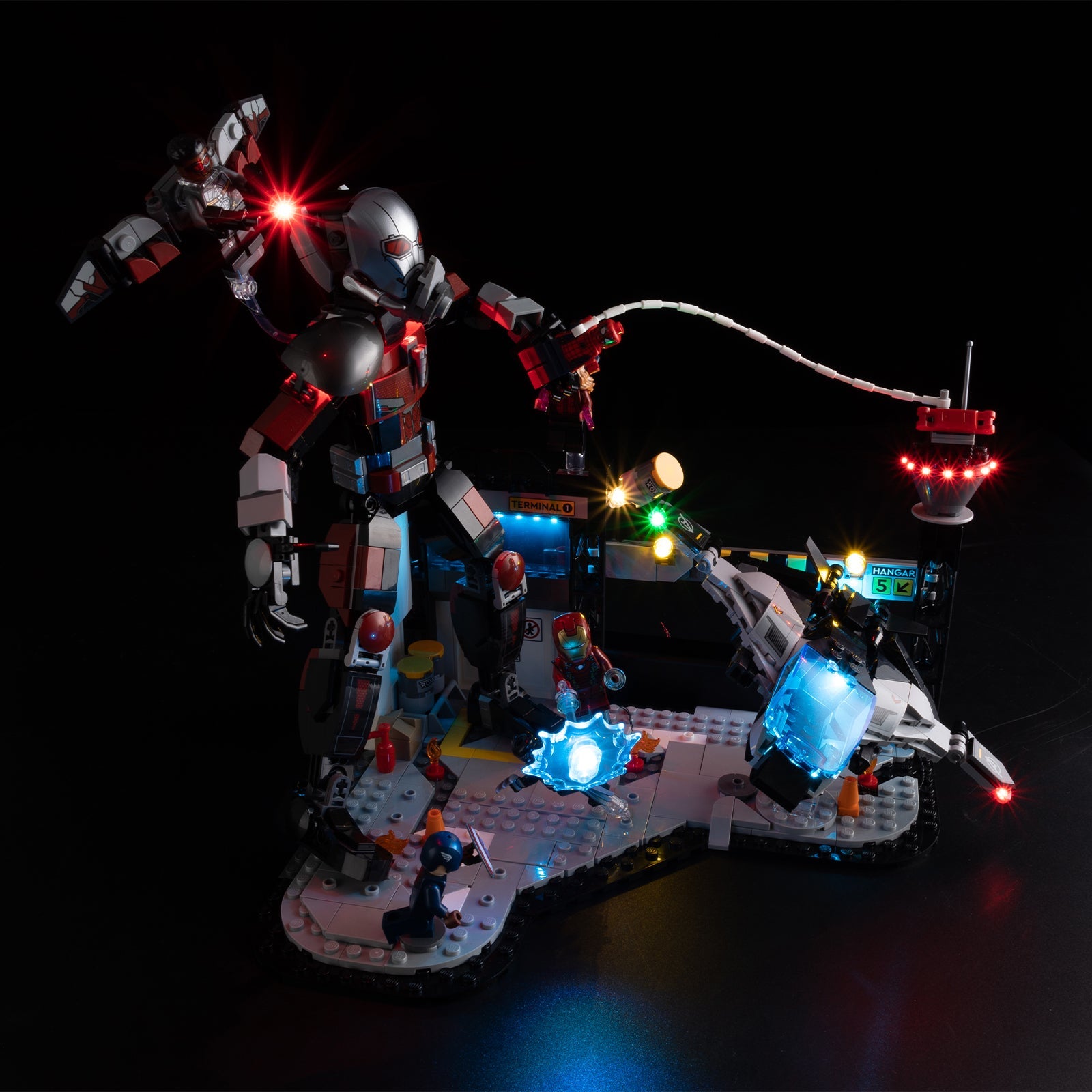 Light Kit For LEGO Captain America: Civil War Action Battle 76314 - 76314-Captain America Civil War Action Battle-3-on