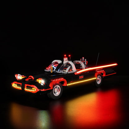 Light Kit For LEGO Batman: The Classic TV Series Batmobile 76328 - 76328-Batman The Classic TV Series Batmobile-1-on (lights on)